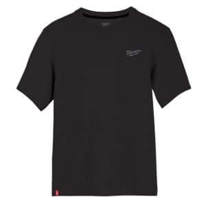 Milwaukee XL Short Sleeve Men's Crew Neck Black Hybrid Work Tee Shirt