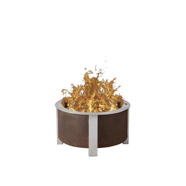 Breeo X Series 24 27 in. W Corten Steel Round Wood Fire Pit