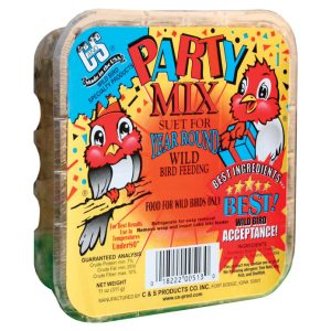 C&S Products Party Mix Assorted Species Beef Suet Wild Bird Food 11 oz