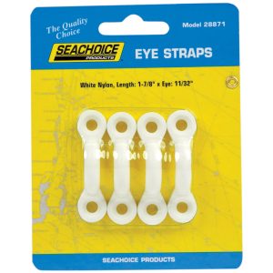 Seachoice Polished Nylon 1-7/8 in. L X 11/32 in. W Eye Straps 4 pk