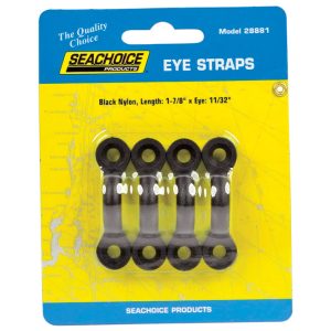 Seachoice Polished Nylon 1-7/8 in. L X 11/32 in. W Eye Straps 4 pk