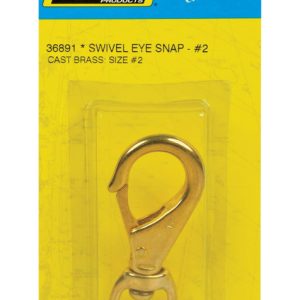 Seachoice Chrome-Plated Brass 3-3/4 in. L X 3/4 in. W Swivel Eye Snap Hook 1 pk