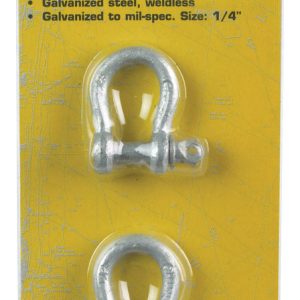 Seachoice Galvanized Steel 11.5 in. L X 1/4 in. W Shackle 2 pk