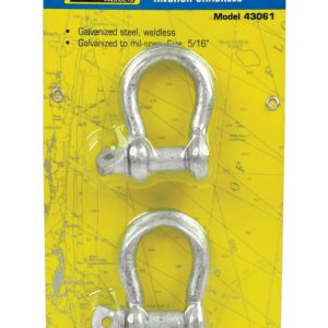 Seachoice Galvanized Steel 11.5 in. L X 5/16 in. W Shackle 2 pk