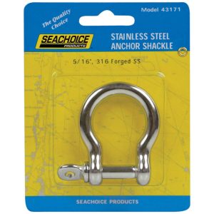 Seachoice Polished Stainless Steel 1 in. L X 5/16 in. W Shackle 1 pk