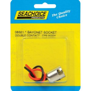 Seachoice Bayonet Light Socket Chrome Plated Brass