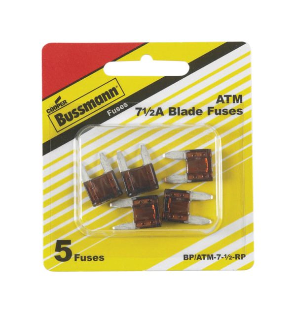 Bussmann 7.5 amps ATM Brown Blade Fuse 5 pk