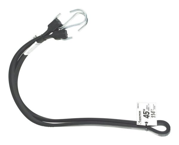 Keeper Black Rubber Tarp Strap 45 in. L 1 pk