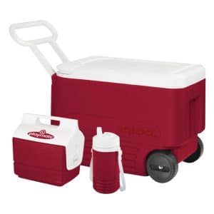 Igloo Wheelie Cool Red/White 38 qt Cooler Set