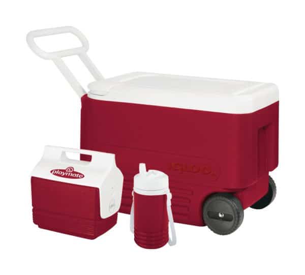 Igloo Wheelie Cool Red/White 38 qt Cooler Set