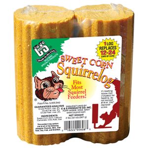 C&S Products Squirrelog Wildlife Corn Squirrel and Critter Food 32 oz