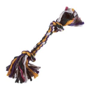 Boss Pet Digger's Multicolored Rag Bone Cotton Rope Dog Tug Toy Small 1 pk