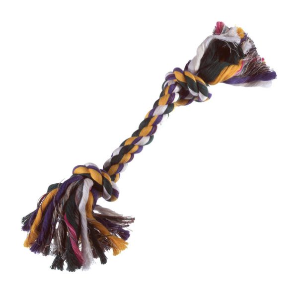 Boss Pet Digger's Multicolored Rag Bone Cotton Rope Dog Tug Toy Small 1 pk
