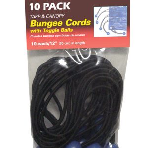 Keeper Black/Blue Bungee Ball Cord 12 in. L X 0.1565 in. 10 pk