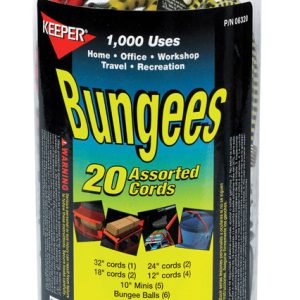 Keeper Assorted Bungee Cord Set 20 in. L X 0.374 in. 20 pk