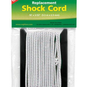Coghlan's White Replacement Shock Cord 6.625 in. H X 3/32 in. W X 18 ft. L 1 pk