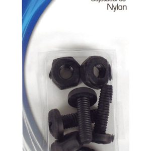 Custom Accessories Black Nylon License Plate Fasteners