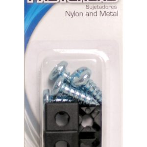Custom Accessories Black/Silver Metal/Nylon License Plate Fasteners