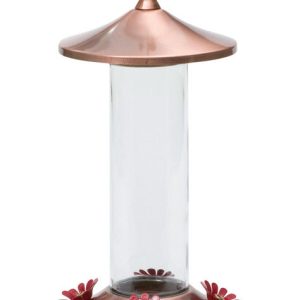 Perky-Pet Hummingbird 12 oz Copper/Glass Nectar Feeder 4 ports