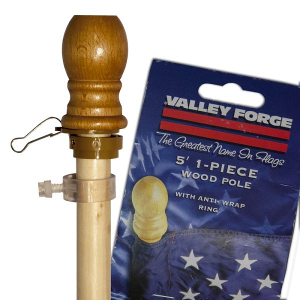 Valley Forge 5 ft. L Wood Flag Pole
