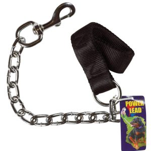 PDQ Power Lead Silver Chain Lead Steel Dog Leash Small/Medium