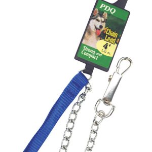 PDQ Silver Chain Lead Steel Dog Leash Medium