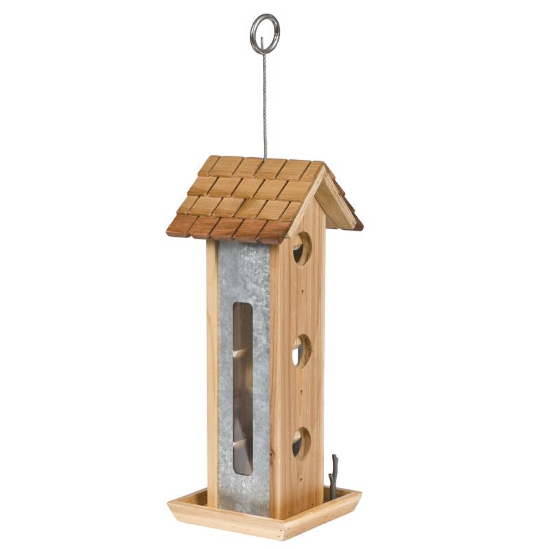 Perky-Pet Tin Jay Wild Bird 2 lb Wood Twig Bird Feeder 6 ports ...