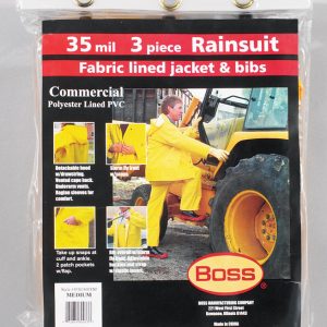 Boss Yellow PVC-Coated Polyester Rain Suit M