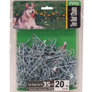 PDQ Silver Swivel Steel Dog Tie Out Chain Small/Medium