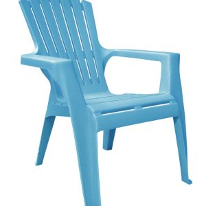Adams Kids Adirondack Pool Blue Polypropylene Frame Adirondack Chair