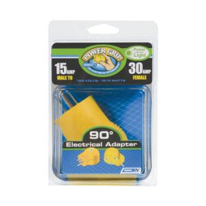 Camco Power Grip 15 amps RV Electrical Adapter 15-30 Amp 1 pk