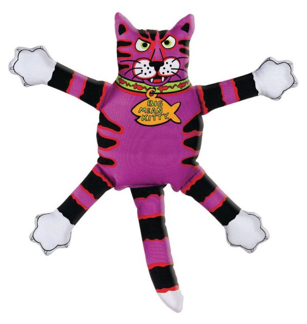 Fat Cat Multicolored Assorted Styles Canvas Squeak Dog Toy Small 1 pk