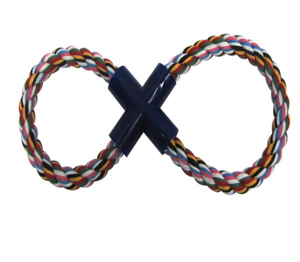 Boss Pet Digger's Multicolored Figure 8 Cotton Figure Eight Rope Dog Toy Small 1 pk