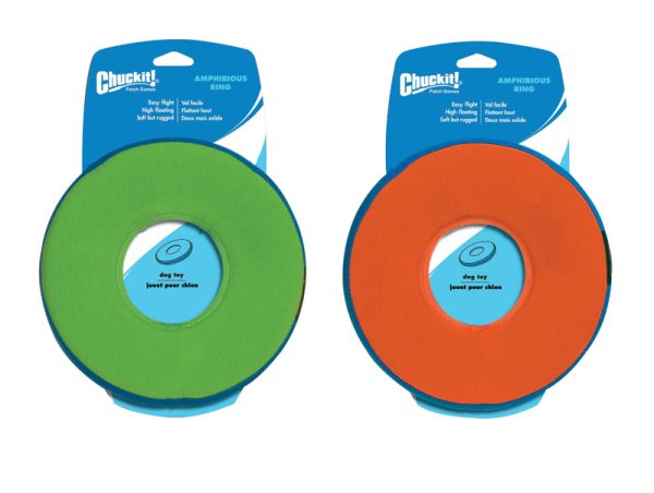 Chuckit! Assorted Amphibious Flying Ring Canvas Flyer Dog Toy Medium 1 pk