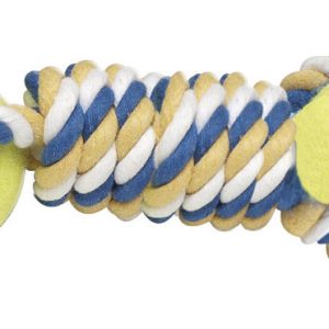 Boss Pet Digger's Multicolored Assorted Styles Rubber Tennis Ball Tug Toys Large 1 pk