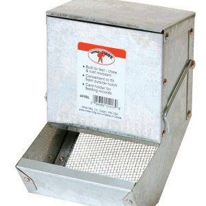 Pet Lodge Galvanized Steel Rabbit Feeder Silver 7 in. H X 5 in. W X 5 in. D