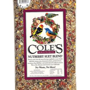 Cole's Nutberry Suet Blend Assorted Species Sunflower Meats Wild Bird Food 5 lb