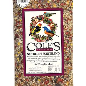 Cole's Nutberry Suet Blend Assorted Species Sunflower Meats Wild Bird Food 10 lb