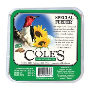Cole's Special Feeder Assorted Species Beef Suet Wild Bird Food 11 oz