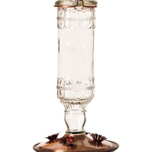 Perky-Pet Hummingbird 10 oz Glass/Metal Nectar Feeder 4 ports