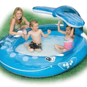 Intex 55 gal Round Inflatable Pool 42 in. H X 62 in. W X 82 in. L