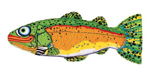 Fat Cat Multicolored Trout Canvas Dog Toy Large 1 pk