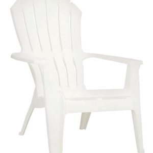 Adams RealComfort White Polypropylene Frame Adirondack Chair