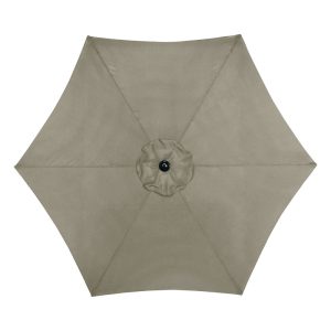 Living Accents 9 ft. Tiltable Tan Market Umbrella
