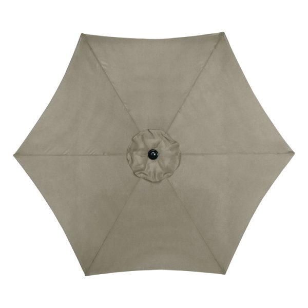 Living Accents 9 ft. Tiltable Tan Market Umbrella