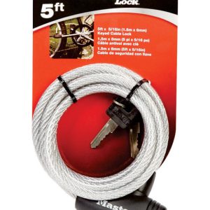 Master Lock 5/16 in. W X 5 ft. L Vinyl Covered Steel Pin Tumbler Locking Cable