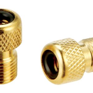 Slime Metal Presta to Schrader Valve Adapter Gold