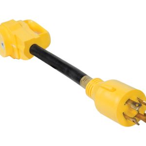 Camco Power Grip 12 in. 30 amps RV Electrical Adapter 30-30 AMP 1 pk