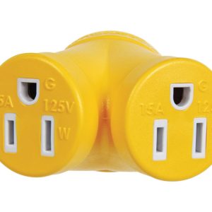 Camco 30 amps RV Generator Outlet Adapter 30-15A 1 pk