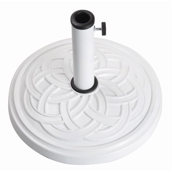 Bond Manufacturing White Ribbon Envirostone Umbrella Base